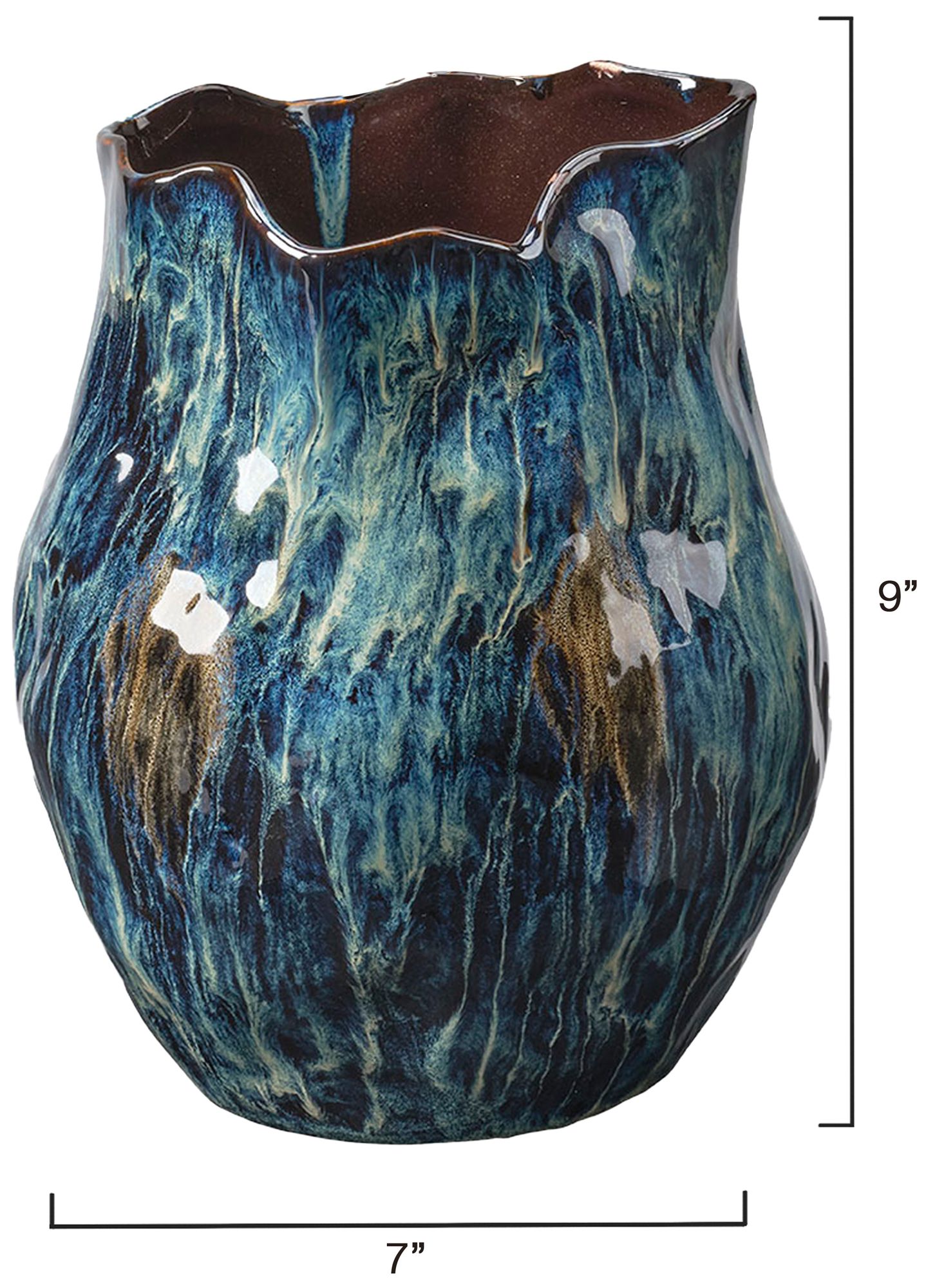 Image 3 Jamie Young Whirl Ceramic Decorative Vase, Small more views