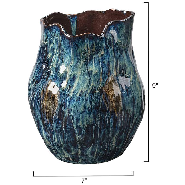 Image 3 Jamie Young Whirl Ceramic Decorative Vase, Small more views