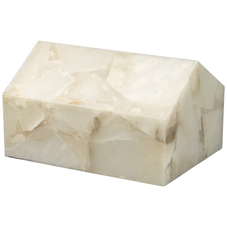 Image 1 Jamie Young White Alabaster Rectangular Long House