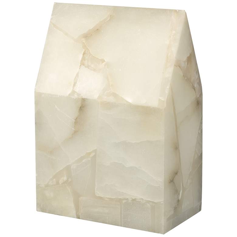 Jamie Young White Alabaster Rectangular Tall House