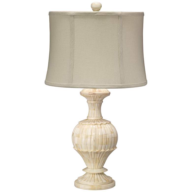 Image 1 Jamie Young White Bone Wood Small Table Lamp