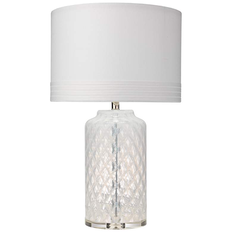 Image 1 Jamie Young White Diamond Clear Glass Table Lamp