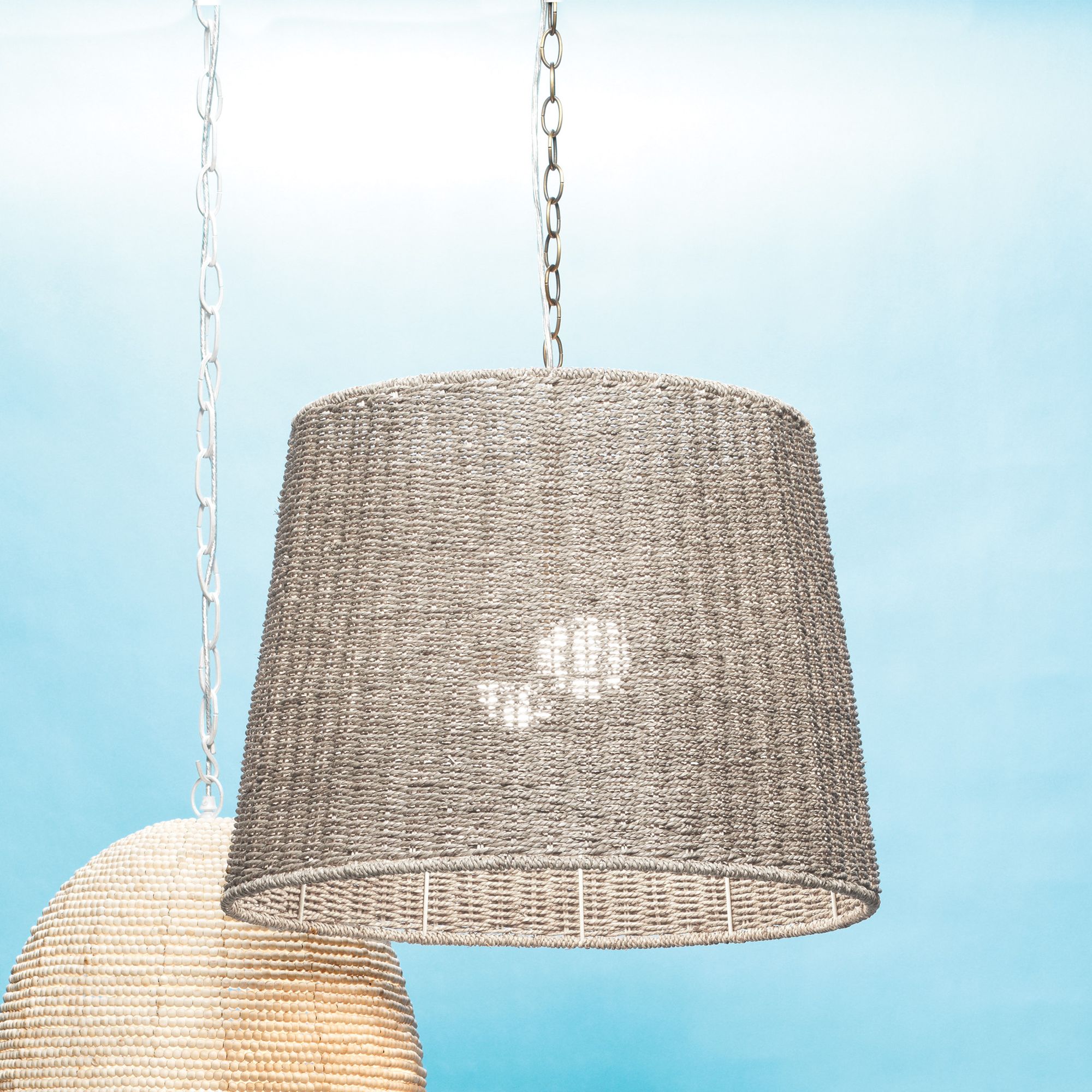 Image 5 Jamie Young Willow 24" Wide Natural Seagrass Pendant Light more views
