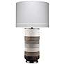 Jamie Young Winslow 33" White and Gray Hide Table Lamp