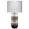 Jamie Young Winslow 33" White and Gray Hide Table Lamp