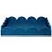 Jamie Young Wonderland Indigo Raffia Scalloped Decorative Tray