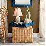 2_Jamie Young Wonderland Indigo Raffia Scalloped Decorative Tray more views