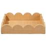 1_Jamie Young Wonderland Scalloped Small Decorative Raffia Tray, Natural
