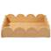 Jamie Young Wonderland Scalloped Small Decorative Raffia Tray, Natural