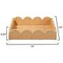 3_Jamie Young Wonderland Scalloped Small Decorative Raffia Tray, Natural more views
