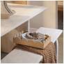 5_Jamie Young Wonderland Scalloped Small Decorative Raffia Tray, Natural more views