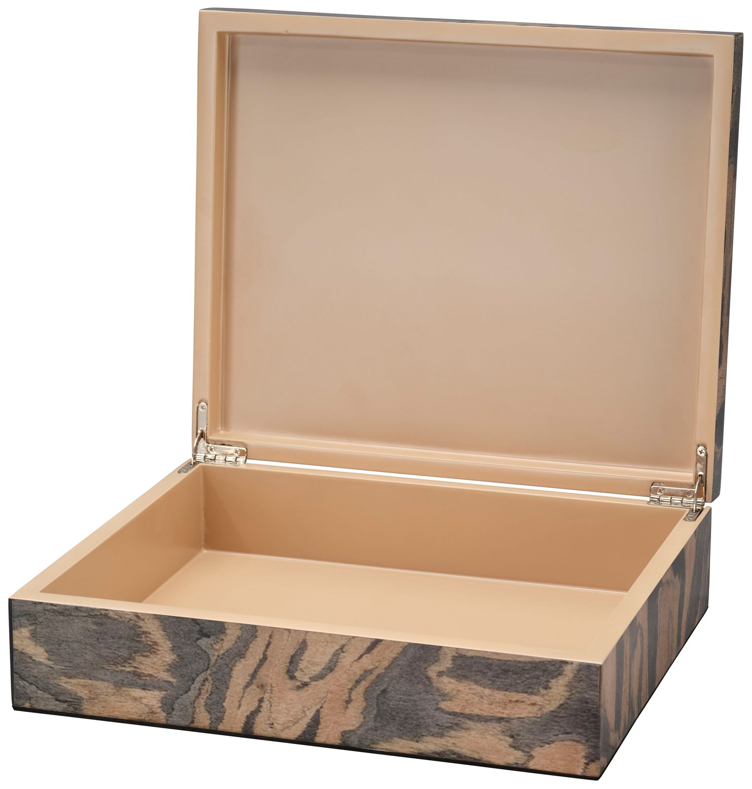 Image 5 Jamie Young Woodgrain Decorative Box 3.5" in Navy more views