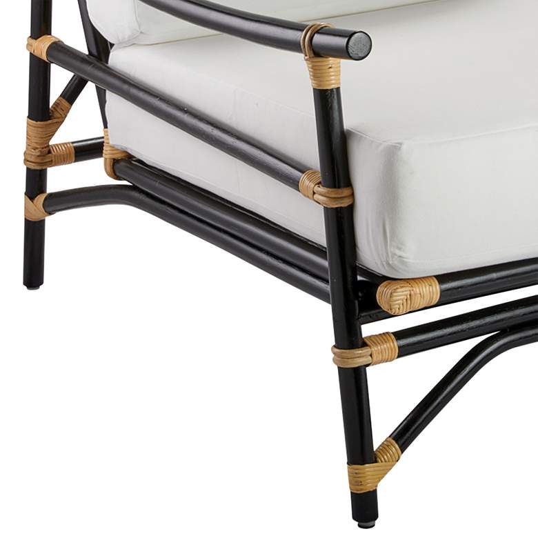 Image 5 Jamie Young Xanadu Black and Cream Rattan Lounge Chair more views
