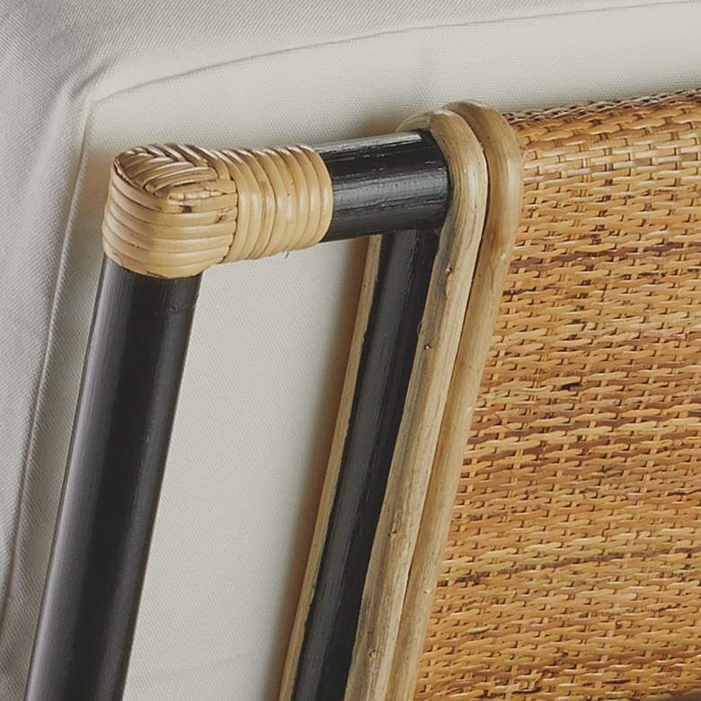 Image 6 Jamie Young Xanadu Black and Cream Rattan Lounge Chair more views