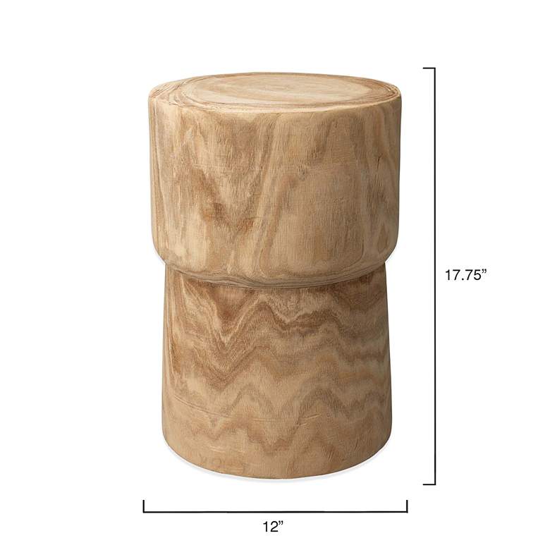 Image 7 Jamie Young Yucca 12 inch Wide Natural Wood Side Table more views