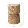 Jamie Young Yucca 12" Wide Natural Wood Side Table in scene
