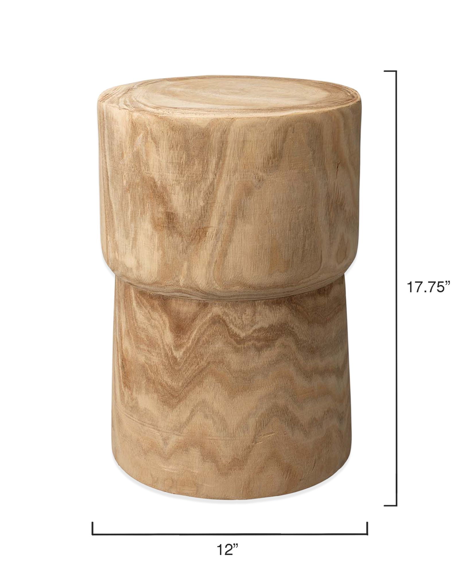 Jamie Young Yucca 12" Wide Natural Wood Side Table in scene