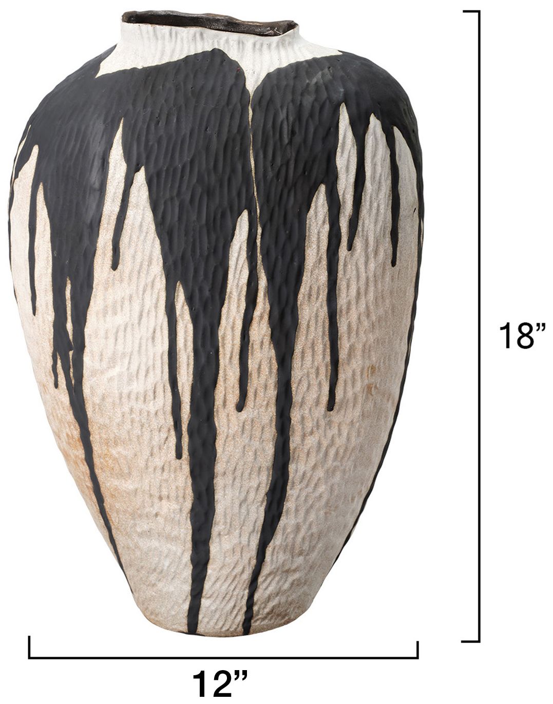 Image 5 Jamie Young Zelda Ceramic Vase 18" in Black more views