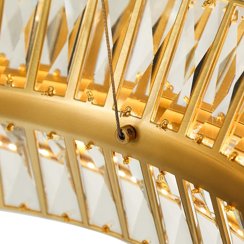 Image 3 Jamison 23 1/2" Wide Matte Gold Drum LED Chandelier more views