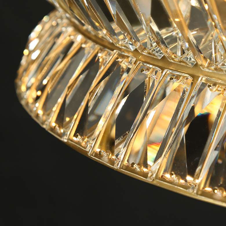 Image 4 Jamison 23 1/2" Wide Matte Gold Drum LED Chandelier more views