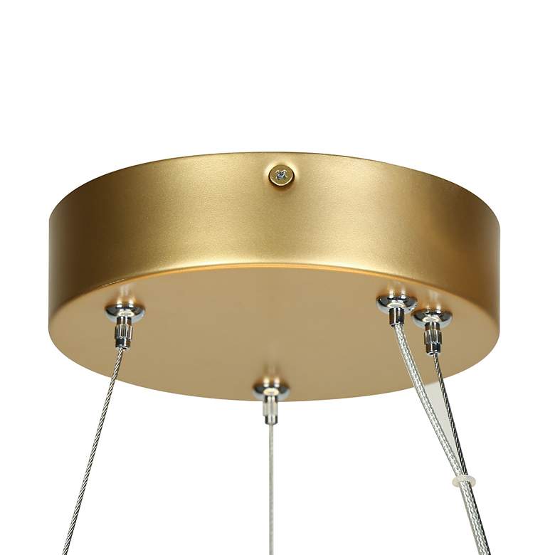 Image 5 Jamison 23 1/2" Wide Matte Gold Drum LED Chandelier more views