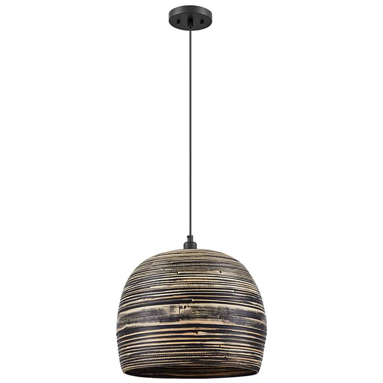 Image 2 Jamsen 1-Light Pendant in Black Bamboo more views