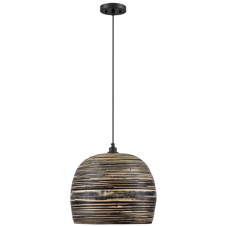 Image 3 Jamsen 1-Light Pendant in Black Bamboo more views