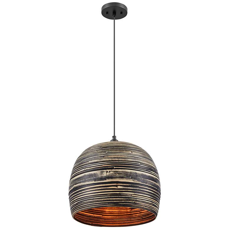 Image 4 Jamsen 1-Light Pendant in Black Bamboo more views