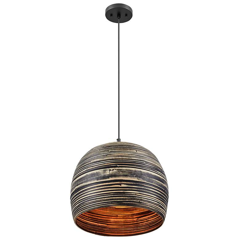 Image 5 Jamsen 1-Light Pendant in Black Bamboo more views