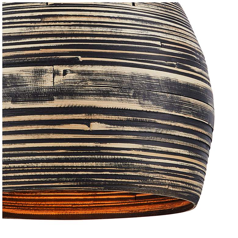 Image 6 Jamsen 1-Light Pendant in Black Bamboo more views