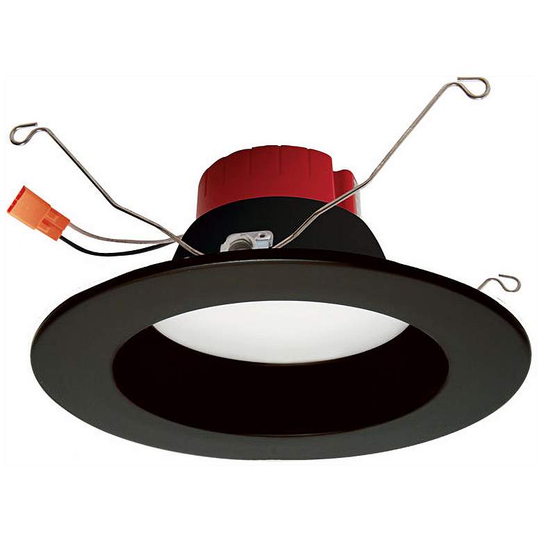 Image 1 Jana 5" Black Five-Color Temperature LED Reflector Downlight