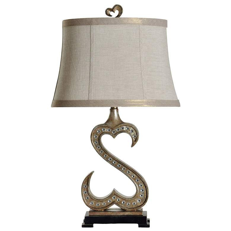 Image 1 Jane Seymour 32" High Open Heart Jewel Accented Table Lamp