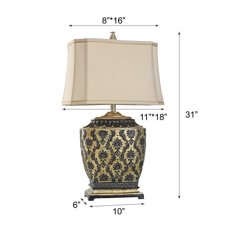 Image 7 Jane Seymour Antique Platinum and Barbados Table Lamp more views