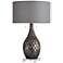 Jane Seymour Lydney 27" Silver Textured Metal Modern Table Lamp