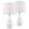 Jane White Ceramic Gourd Lamp Set of 2 with WiFi Smart Sockets