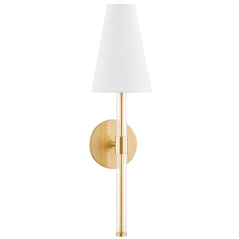 Image 1 Janelle 1 Light Wall Sconce Aged Brass