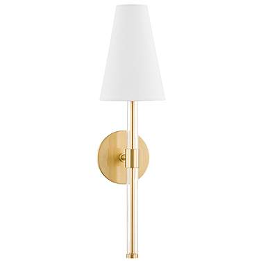 Janelle 1 Light Wall Sconce Aged Brass