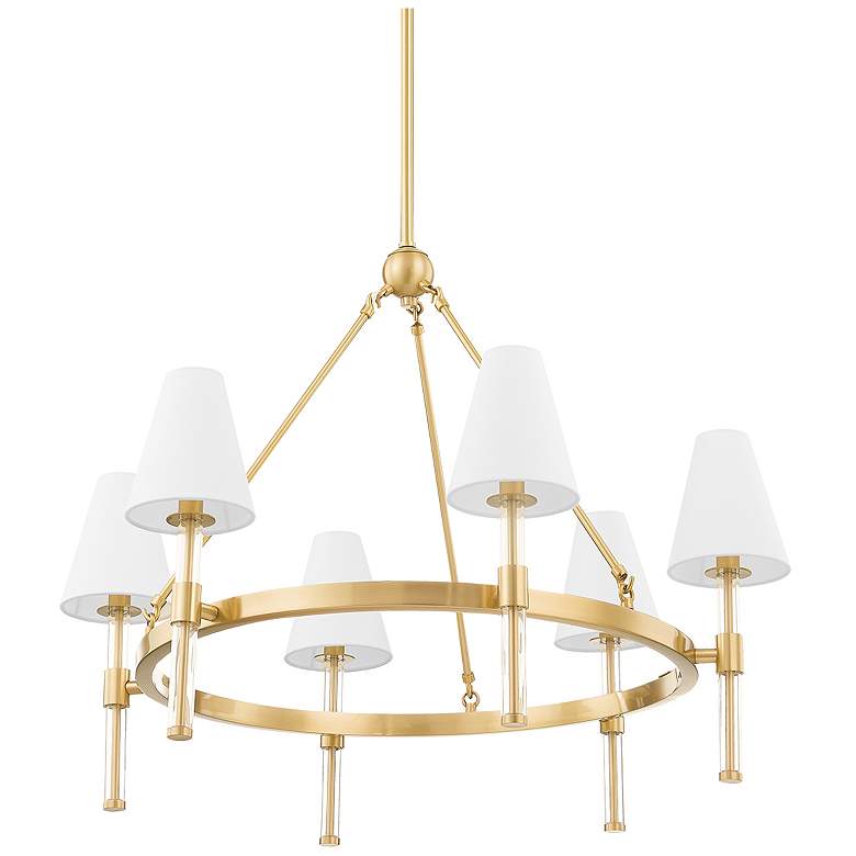 Image 1 Janelle 6 Light Chandelier Aged Brass