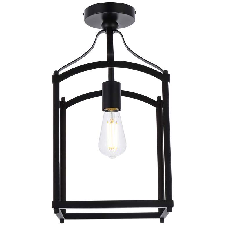 Image 1 Janet 1 Lt Flush Mount In Black