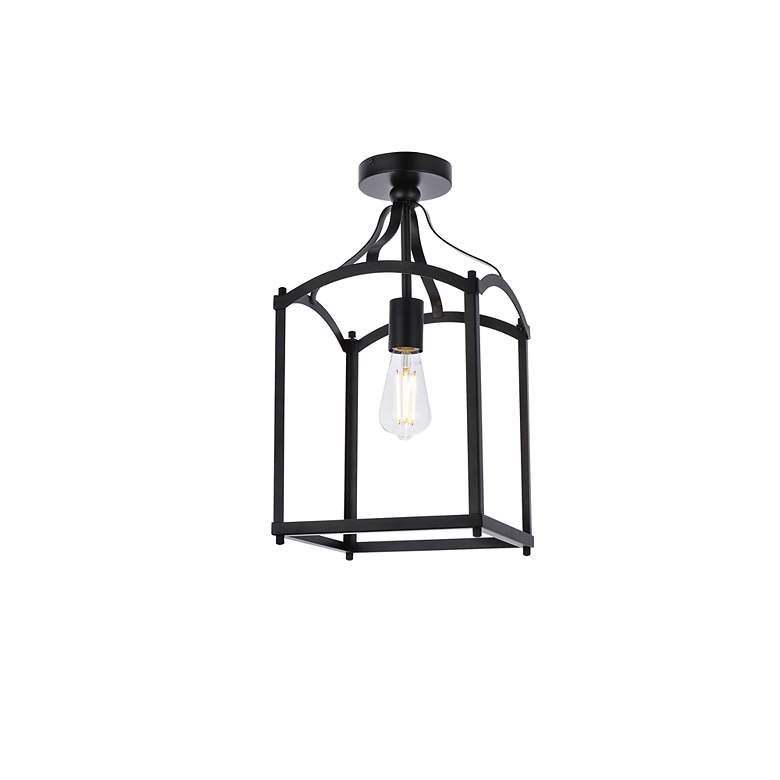 Image 3 Janet 1 Lt Flush Mount In Black more views