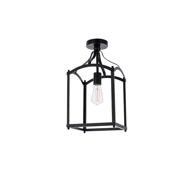 Image 7 Janet 1 Lt Flush Mount In Black more views