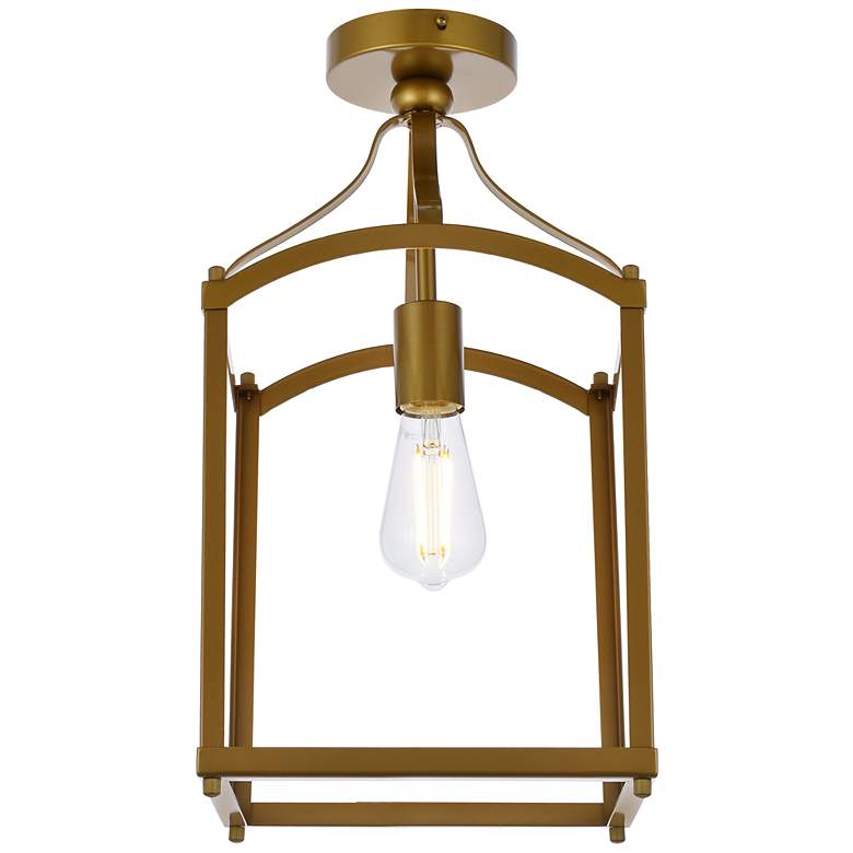 Image 2 Janet 1 Lt Flush Mount In Brass