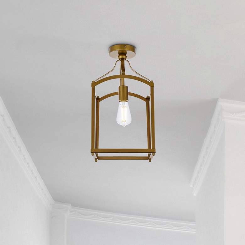 Image 1 Janet 1 Lt Flush Mount In Brass
