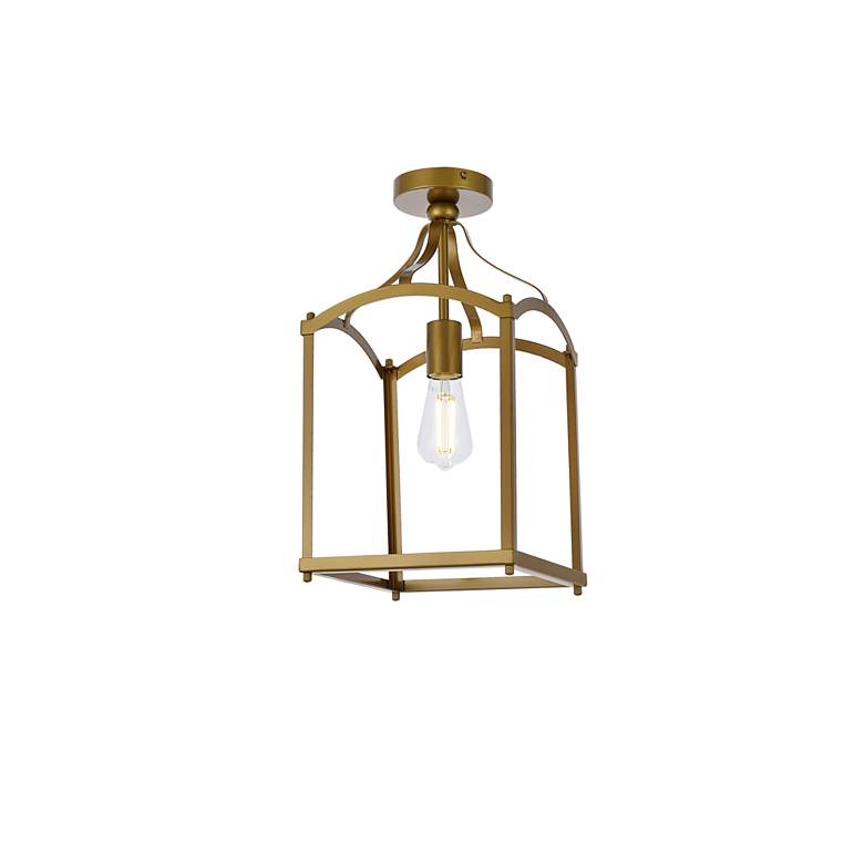Image 4 Janet 1 Lt Flush Mount In Brass more views