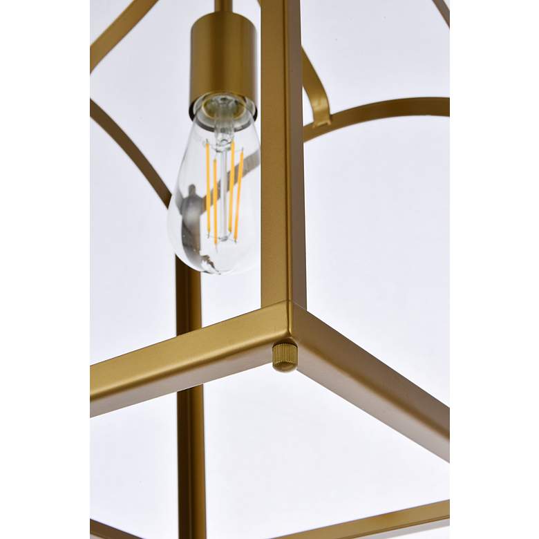 Image 6 Janet 1 Lt Flush Mount In Brass more views
