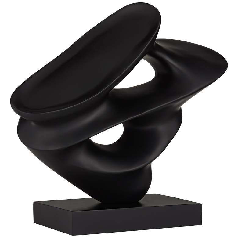 Image 2 Janet 14 1/2" Wide Black Abstract Sculpture