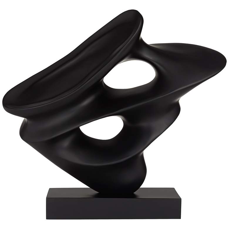 Image 5 Janet 14 1/2" Wide Black Abstract Sculpture more views