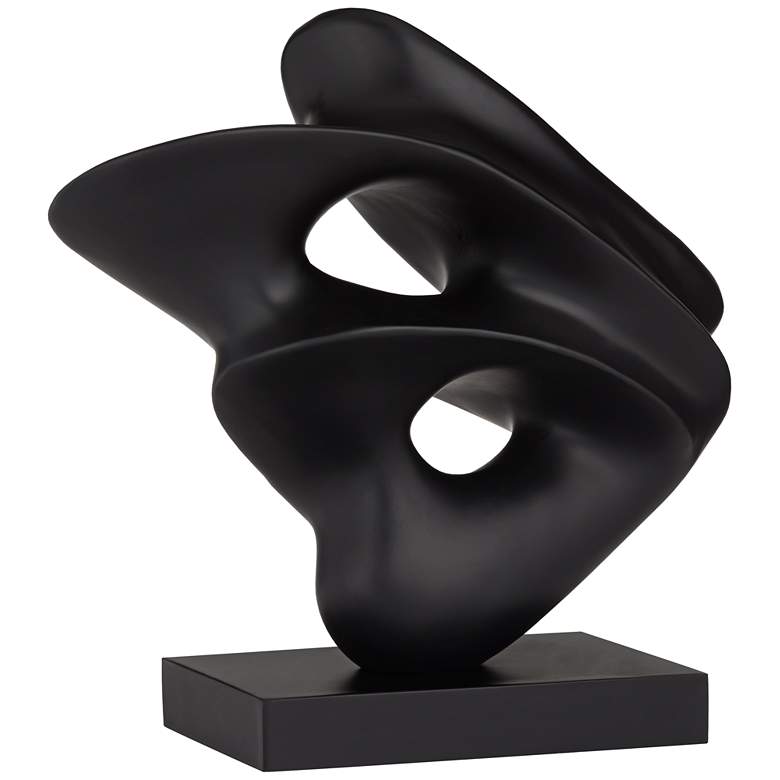 Image 6 Janet 14 1/2" Wide Black Abstract Sculpture more views
