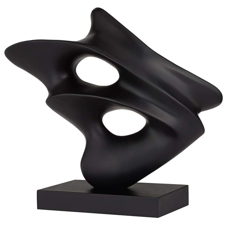 Image 7 Janet 14 1/2" Wide Black Abstract Sculpture more views