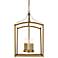 Janet 15" Wide Brass 4-Light Pendant Light